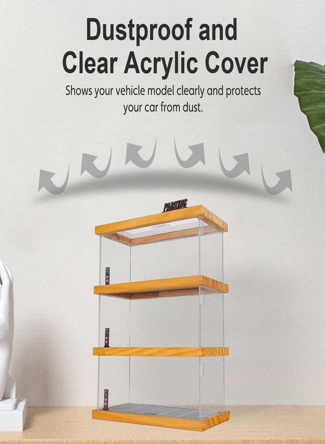 cxiiuui 1/64 Scale Display Case 3-Tiers Diecast Car Garage Display Case 15 Parking Space Model Car Show Case with Acrylic Cover - Image 4